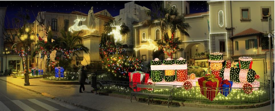 Strade illuminate a led e un parcheggio Scambio Comune -Terna per l’ elettrodotto