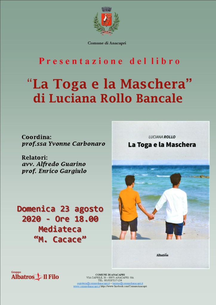Ad Anacapri presentazione del libro “La toga e la maschera” di Luciana Rollo Bancale