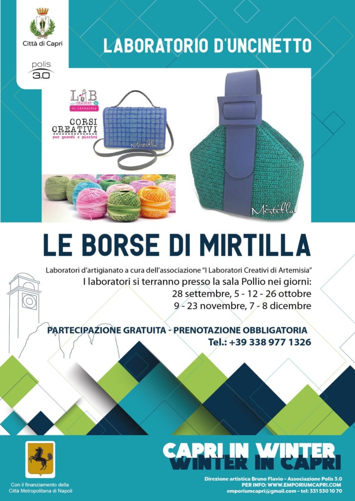 Capri in Winter riparte dai laboratori artigianali per “Le borse di Mirtilla”