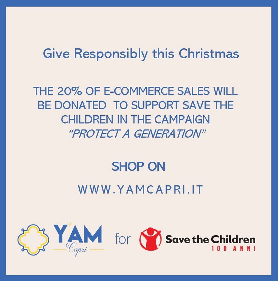 Y’am Capri per Save The Children: “Proteggiamo i bambini”