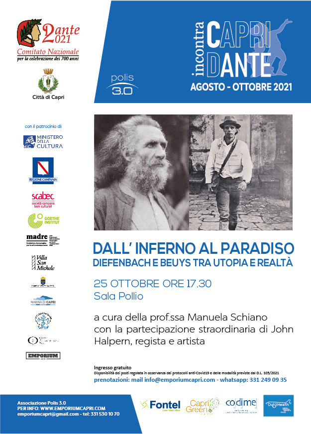 Capri incontra Dante oggi alla sala Pollio: “Dall’inferno al paradiso: Diefenbach e Beuys tra utopia e realtà”