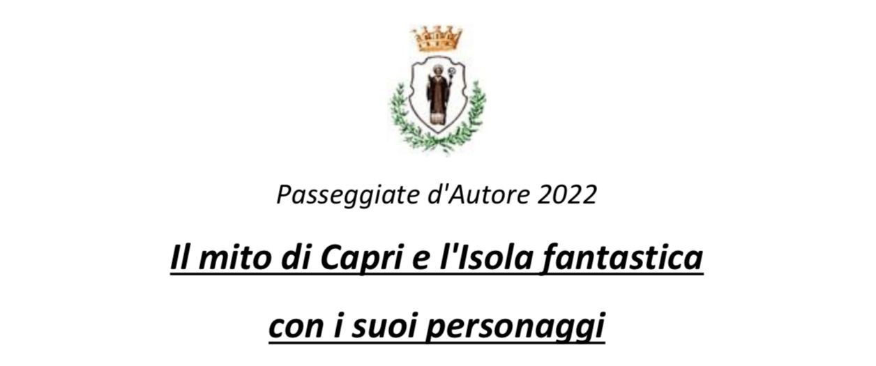 PASSEGGIATA D’AUTORE SABATO 29 OTTOBRE ORE 15 – GIARDINO DELLA FLORA CAPRESE