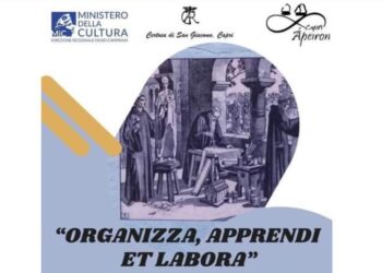 Presentazione del libro di Sergio Bini, ORGANIZZA, APPRENDI ET LABORA: Giovedì 20 aprile, alle 16.00 presso la Certosa di San Giacomo