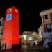 Giornata nazionale per la donazione del sangue, ieri in Piazzetta il Campanile si è illuminato di rosso