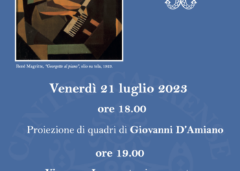 Vincenzo Lomaestro in Concerto a Palazzo Cerio e proiezione quadri Giovanni D’Amiano