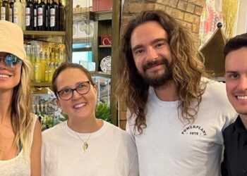 Capri, cena all’ombra dei Faraglioni per Heidi Klum e il marito Tom Kaulitz