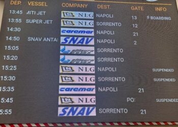A Capri collegamenti marittimi a rischio nel weekend