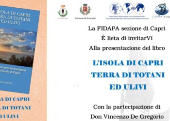 FIDAPA: Presentazione del Libro di Massimo Valenti “L’ISOLA DI CAPRI TERRA DI TOTANI E ULIVI”, Giovedì 22 febbraio 2024 alla Sala Pollio