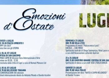 EMOZIONI D’ESTATE: IL PROGRAMMA DI EVENTI DI LUGLIO