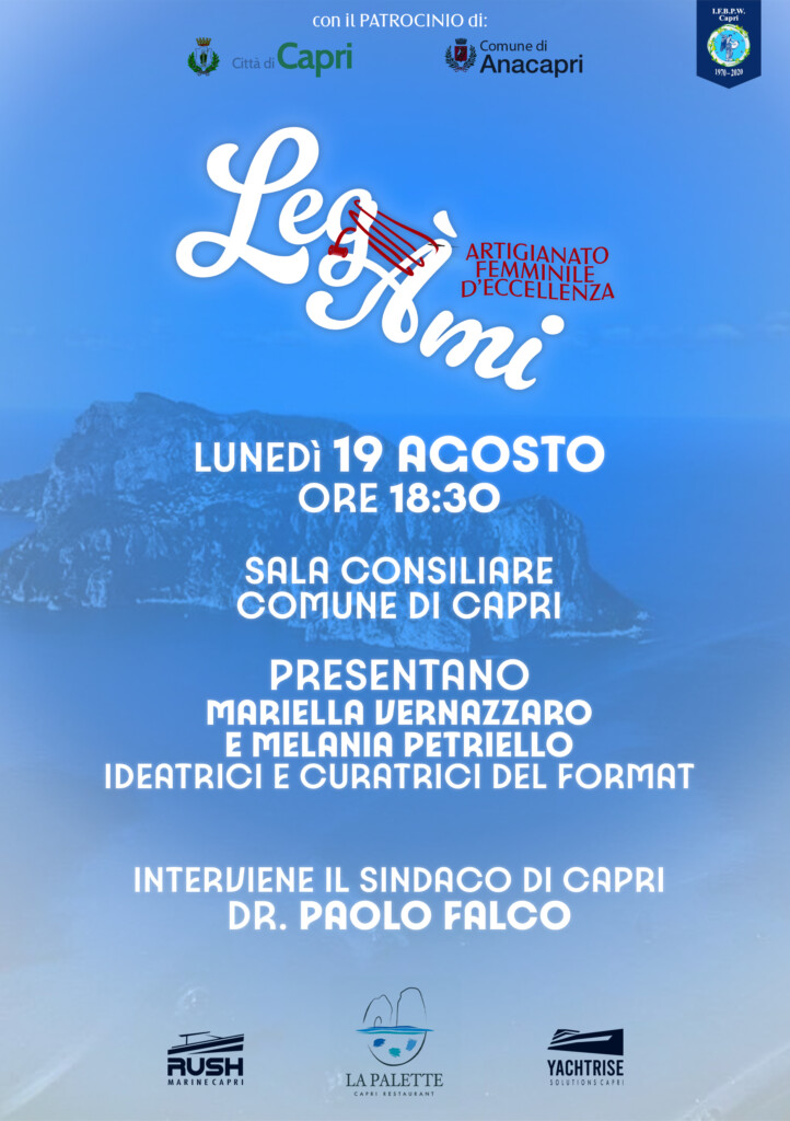 LegAmi, Lunedi’ 19 Agosto, ore 18.30 Capri