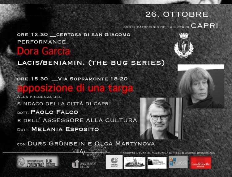 Walter Benjamin & Asja Lacis a Capri e Napoli, 26 ottobre