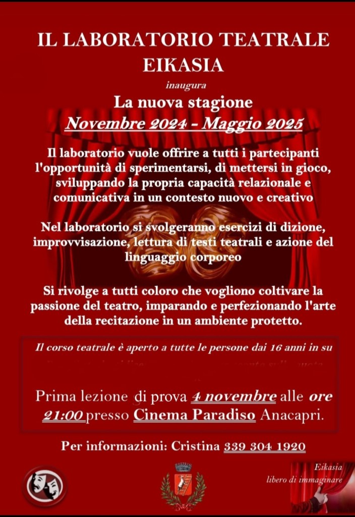 Anacapri: IL LABORATORIO TEATRALE EIKASIA
