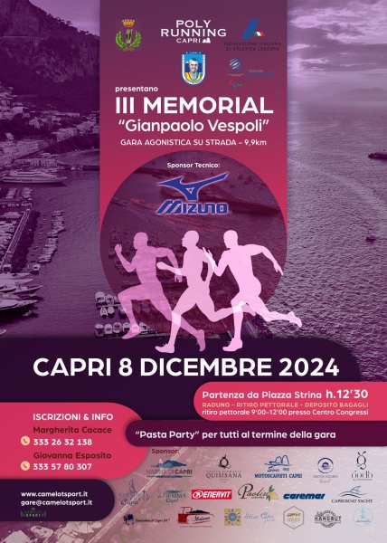 III° Memorial “Giampaolo Vespoli” 8 dicembre 2024