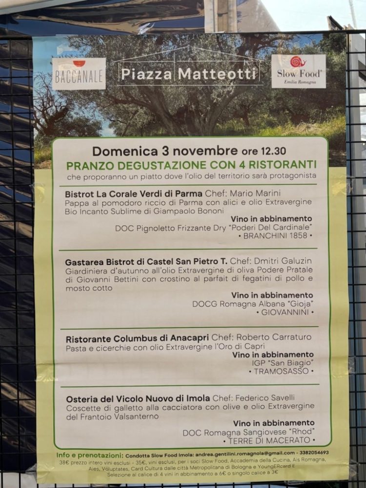 L’Oro di Capri ad Imola, ospite del convegno nella rassegna Baccanale: “Antichi uliveti e una nuova idea di olio”