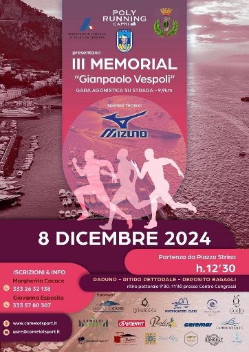 Ormai ci siamo, sabato 23 verrà presentata la Terza Edizione della Maratona dedicata a Gianpaolo Vespoli