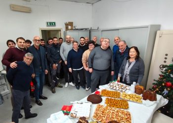 Cerimonia natalizia nella sede della direzione della Funicolare di Capri