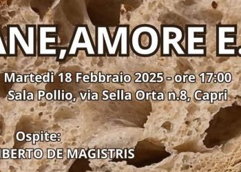 F.I.D.A.P.A: PANE,AMORE E… Martedì 18 Febbraio 2025 – ore 17:00 Sala Pollio