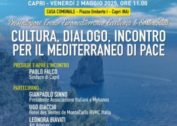 A Capri parte “Euromed Talks and Awards”, ringraziando Papa Francesco.