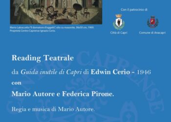 Guida Inutile di Capri – Reading teatrale di Mario Autore – 30 luglio ore 19 – Centro Caprense I. Cerio