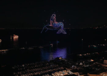 Capri, spettacolo di droni per la notte di San Lorenzo al porto