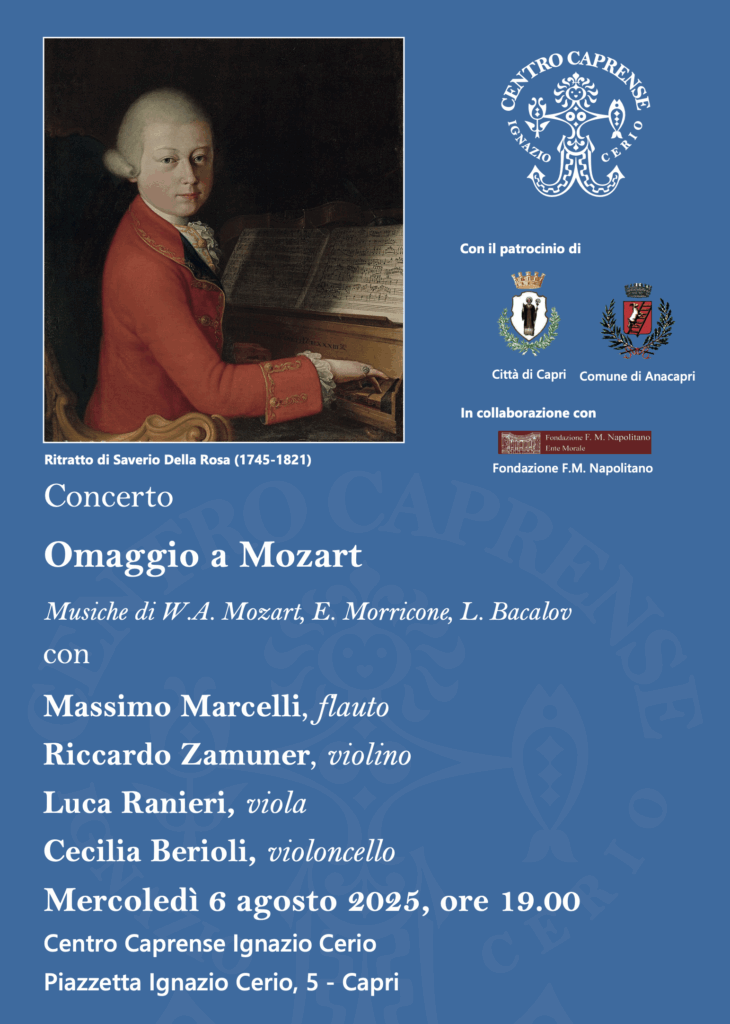 Concerto “Omaggio a Mozart” | Centro Cerio 6 agosto, ore 19:00