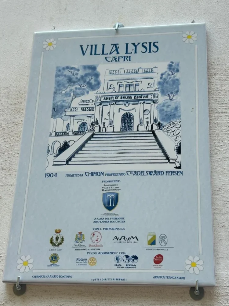 Villa Lysis a Capri: l’inaugurazione di una targa speciale per l’itinerario Liberty