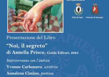 Presentazione del libro “Noi, il segreto” di Aniella Prisco, 5 settembre ore 18.30 – Centro Caprense Ignazio Cerio