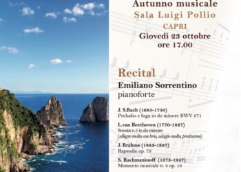 Autunno musicale: giovedì 23 ottobre recital di Emiliano Sorrentino