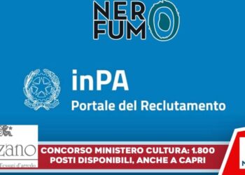 Concorso Ministero Cultura: 1.800 posti disponibili, anche a Capri
