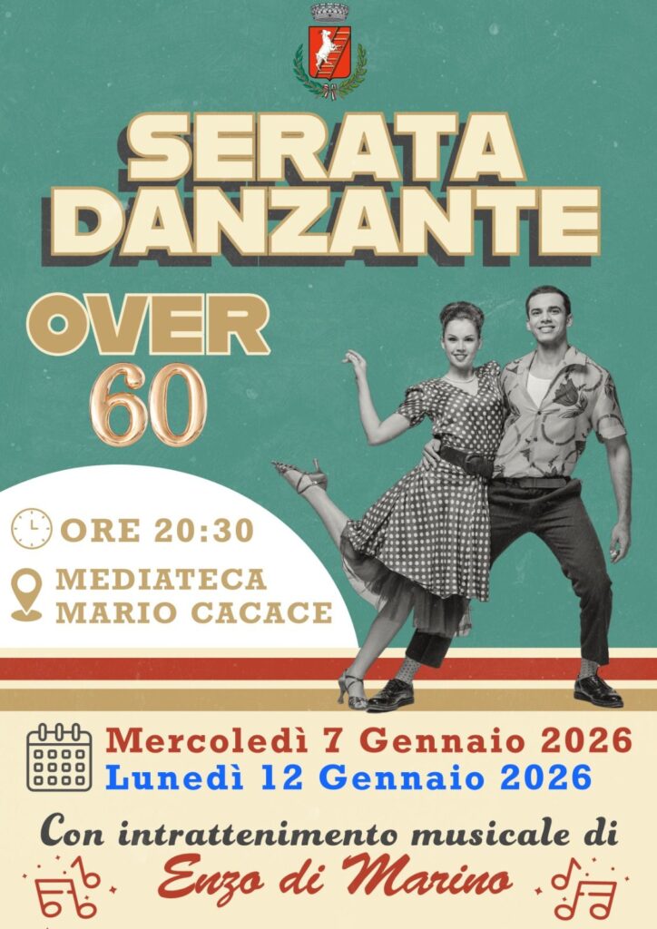 Anacapri: SERATA DANZANTE OVER 60, Mercoledì 7 Gennaio ore 20:30, MEDIATECA ~ MARIO CACACE