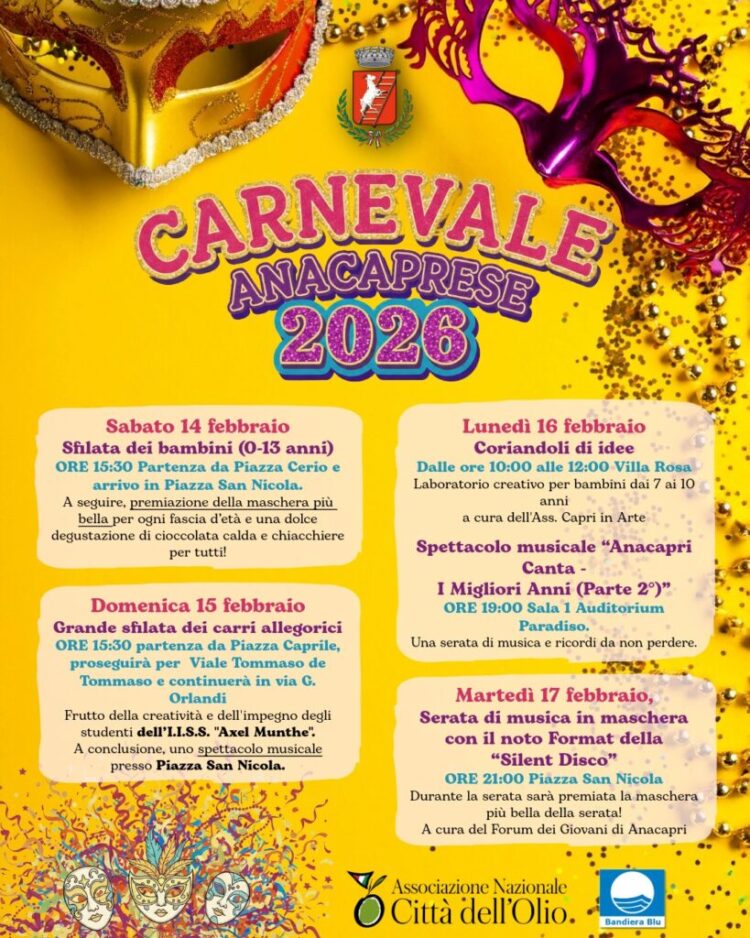 CARNEVALE ANACAPRESE 2026 (Programma)