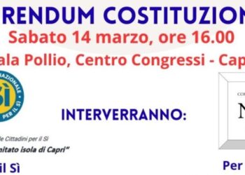 L’Associazione Avvocati Isola di Capri, di concerto con il  Comitato per il SI Isola di Capri e con il Comitato per il NO Isola di Capri, ha organizzato un pubblico incontro / dibattito sul “REFERENDUM COSTITUZIONALE”  Sabato 14 marzo, ore 16.00  Sala Pollio