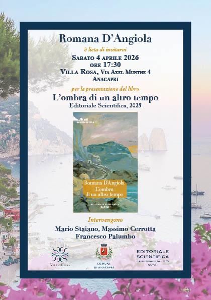 Presentazione del libro L’ombra di un altro tempo, SABATO 4 APRILE 2026, ORE 17:30 VILLA ROSA