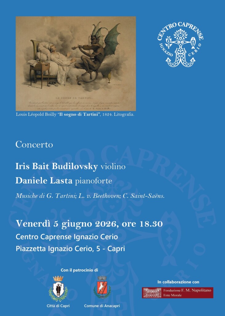 Iris Bait Budilovsky e Daniele Lasta in concerto al Centro Caprense : 5 Giugno ore 18.30