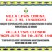 Chiusura temporanea di Villa Lysis dal 3 al 19 giugno 2026: dal 20 giugno la riapertura