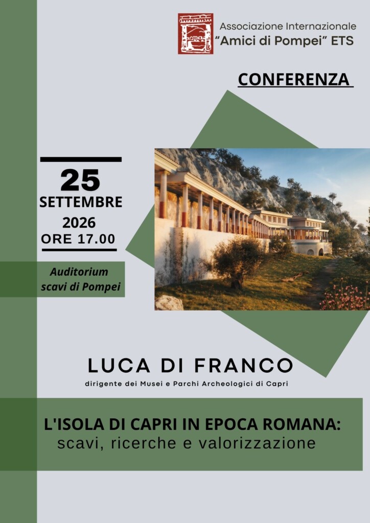 L’Isola di Capri in epoca romana: scavi, ricerche e valorizzazione, la conferenza di Luca Di Franco