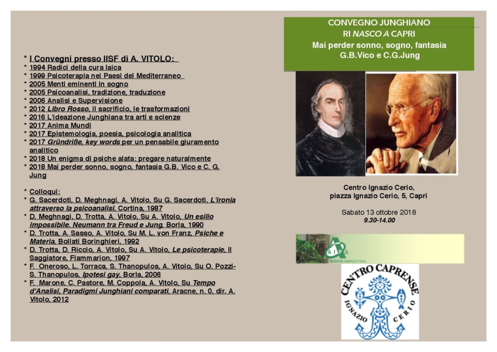 Centro Convegno Junghiano “Ri Nasco a Capri” sabato 13 ottobre