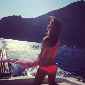 attrice lea michele a capri