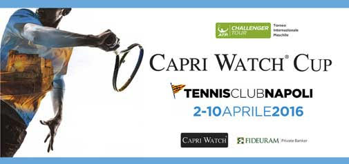Torna a Napoli il grande tennis con la Capri Watch Cup 2016.  Il torneo si terrà sugli storici campi del lungomare dal 2 al 10 Aprile.
