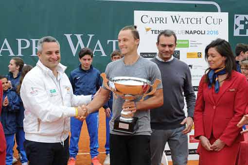 Lo Slovacco Kovalik si aggiudica la Capri Watch Cup 2016 battendo in finale De Greef 6/3 6/2